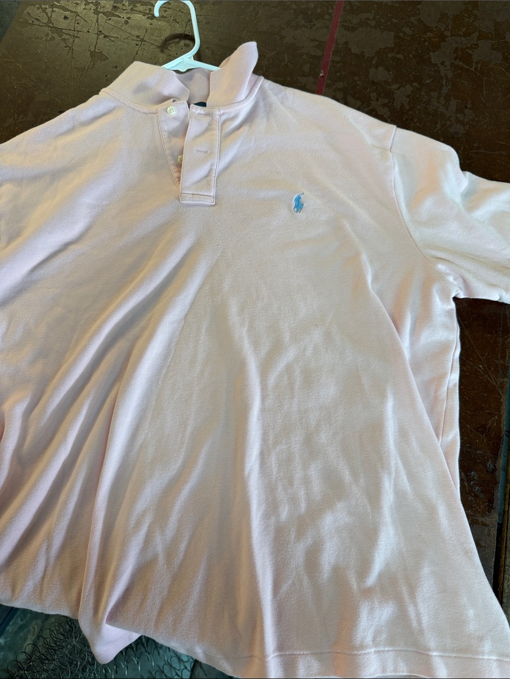 Ralph Lauren Men’s Polo Shirt in Light Pink with Blue Pony